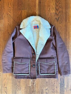 Sears Brown Jacket with Cream Sherpa Lining